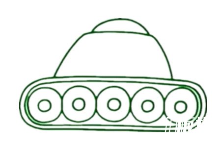 坦克简笔画步骤4