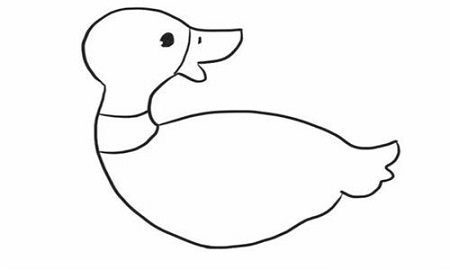 简单小鸭子简笔画的画法4