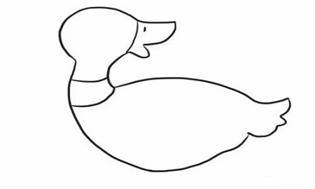 简单小鸭子简笔画的画法3