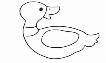 简单小鸭子简笔画的画法5