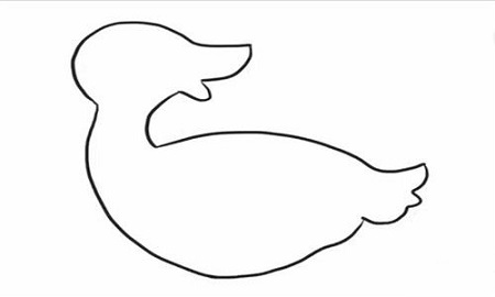简单小鸭子简笔画的画法2