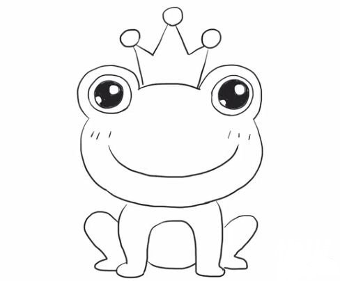 青蛙王子简笔画图片6
