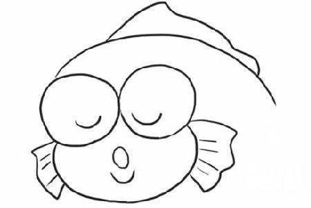简笔画卡通小鱼的画法5