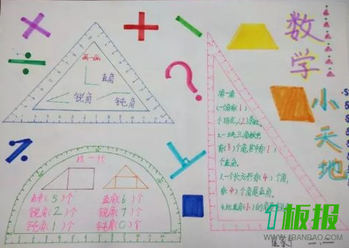 四年级数学手抄报内容1