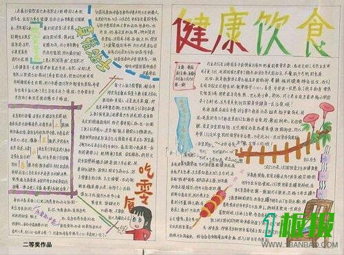饮食健康手抄报简单又漂亮2