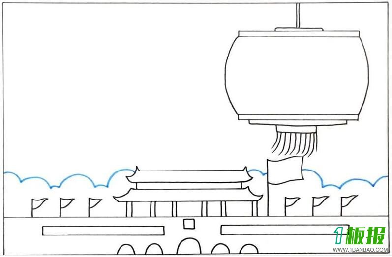 漂亮的国庆节手抄报怎么画3